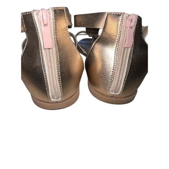 TORRID ROSE GOLD T-STRAP GLADIATOR SANDALS Size 8.5 W WIDE WIDTH - Picture 4 of 7